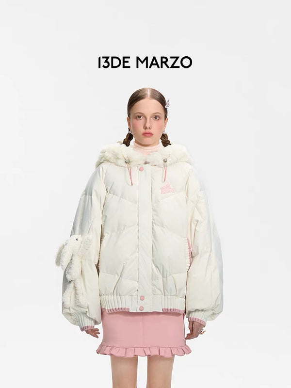 13DE MARZO 24FW 拼接连帽外套