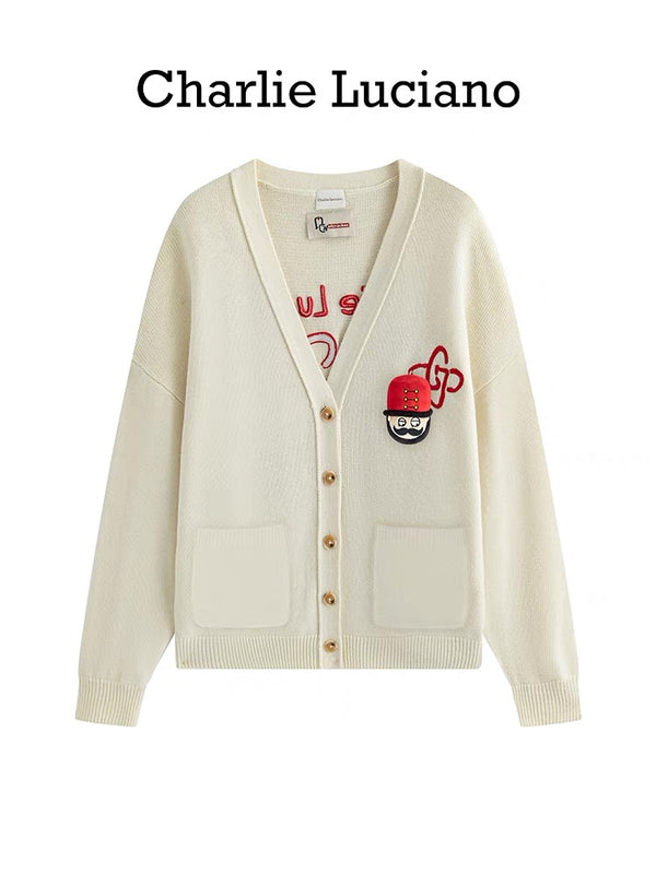 Charlie Luciano X 胡桃夹子联名 24FW 玩偶后背标识开衫