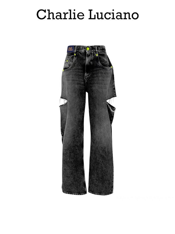 Charlie Luciano 24FW 双刀割牛仔裤