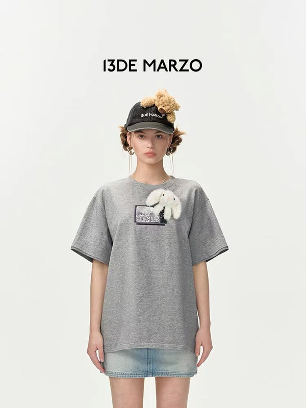 13DEMARZO 25SS 动画电视圆领短袖T恤
