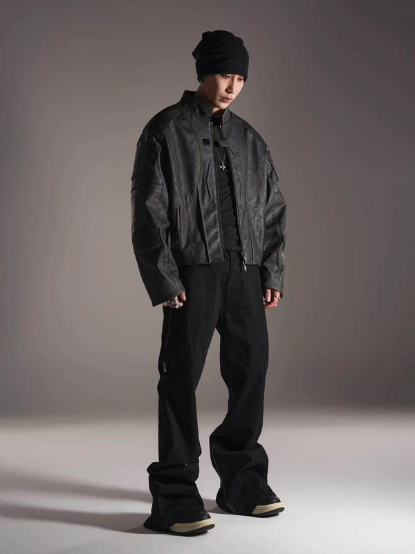 EODUP 24FW 重磅外骨骼机车夹克皮衣