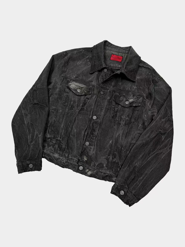 EODUP 24FW 水洗做旧丹宁先锋牛仔夹克