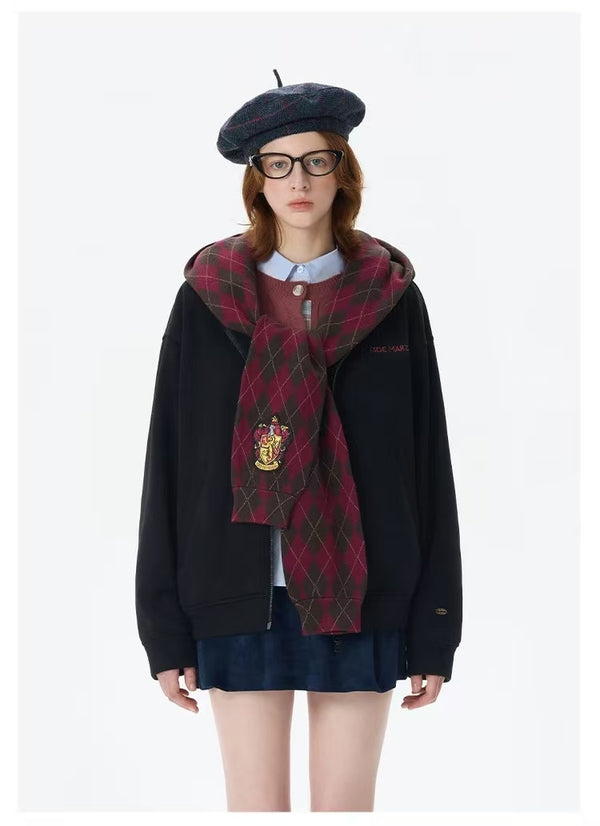 13DE MARZO x 哈利·波特联名 25FW 四学院卫衣外套