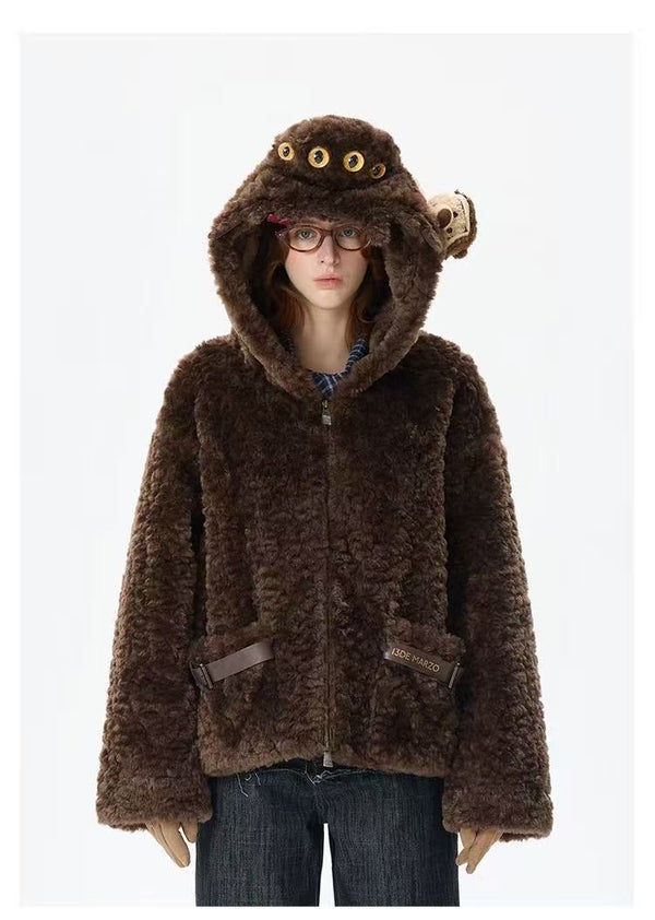 13DE MARZO x 哈利·波特联名 25FW 妖怪书毛绒外套